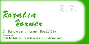 rozalia horner business card